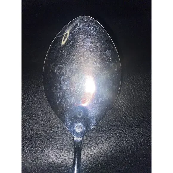 EKCO 11.5” Serving Spoon Stainless Steel Black plastic Handle USA Vintage - Picture 5 of 9